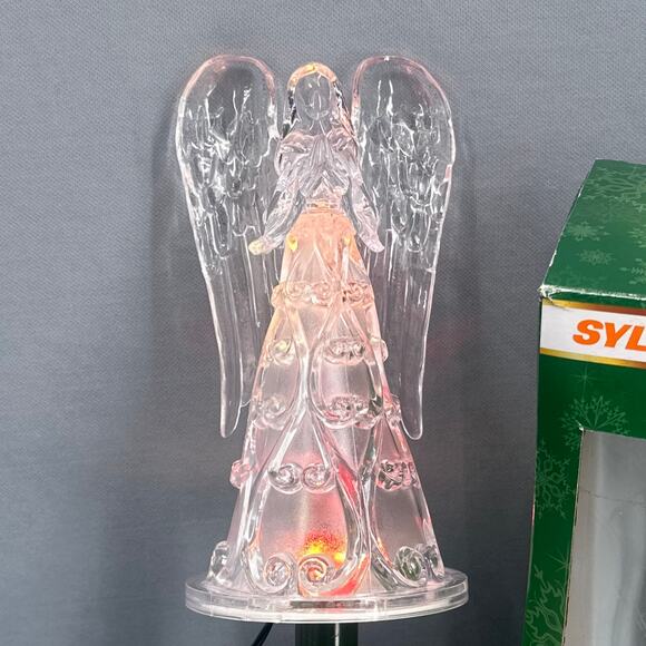 Sylvania Crystal Angel Color Changing LED Tree Top Light 8" Christmas Angelcore - Picture 5 of 17
